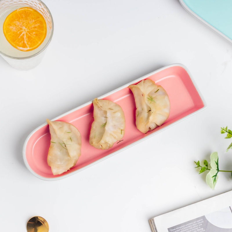 Pink Long Plate 9 Inch