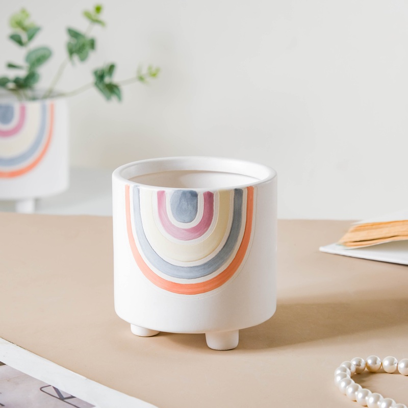Rainbow Round Pot Small