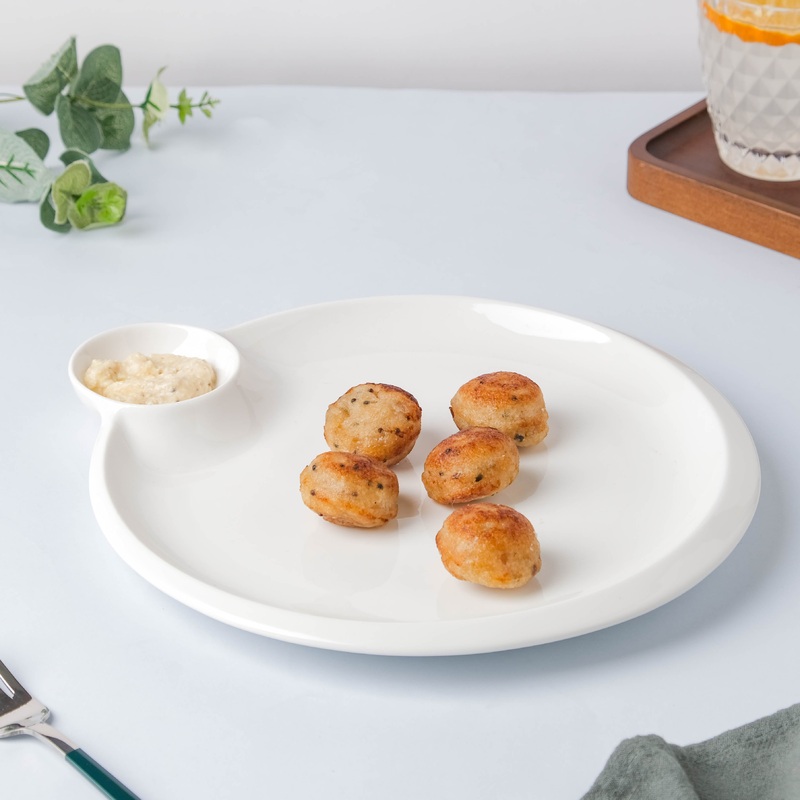 Serena Lily White Round Section Plate
