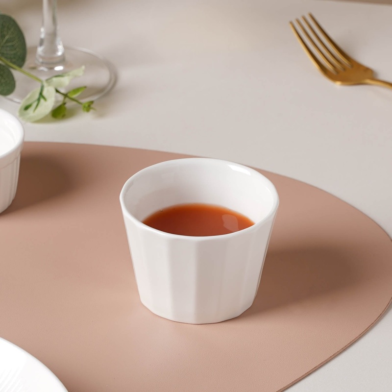 Serena Pearly White Ceramic Dip Bowl 150 ml