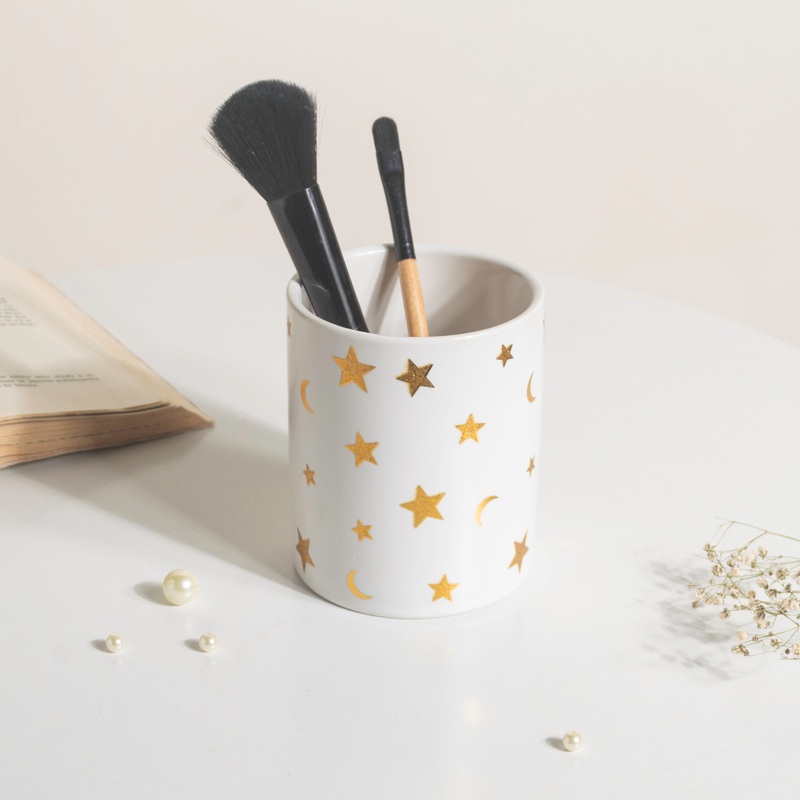 Stars and Moons White Ceramic Organiser