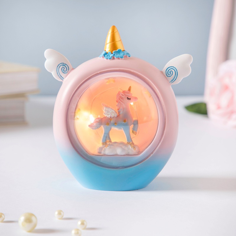 Unicorn Night Lamp Showpiece Pink