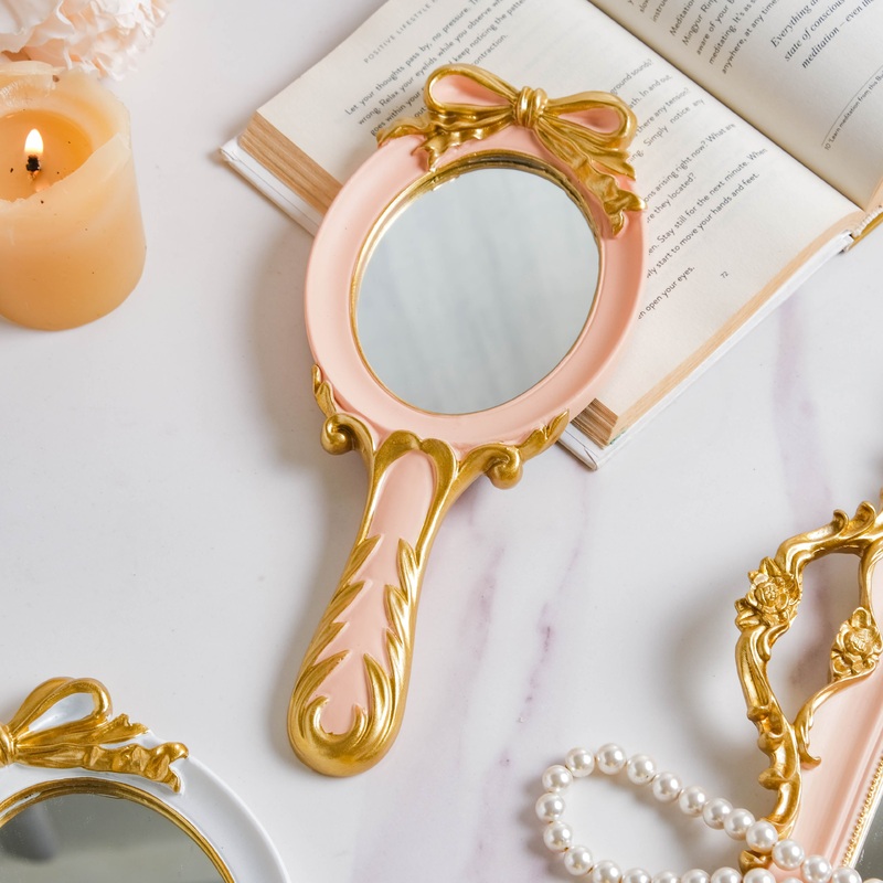 Venus Vanity Handheld Mirror Pink