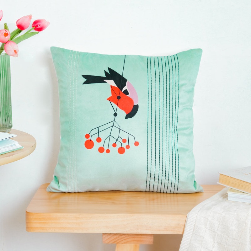 Bird On Twig Cushion Cover 16 inch
