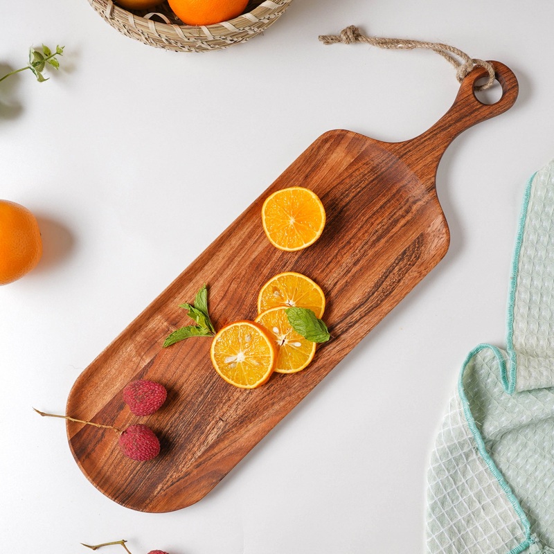 Bread Board Long Wooden With Handle 19 Inch