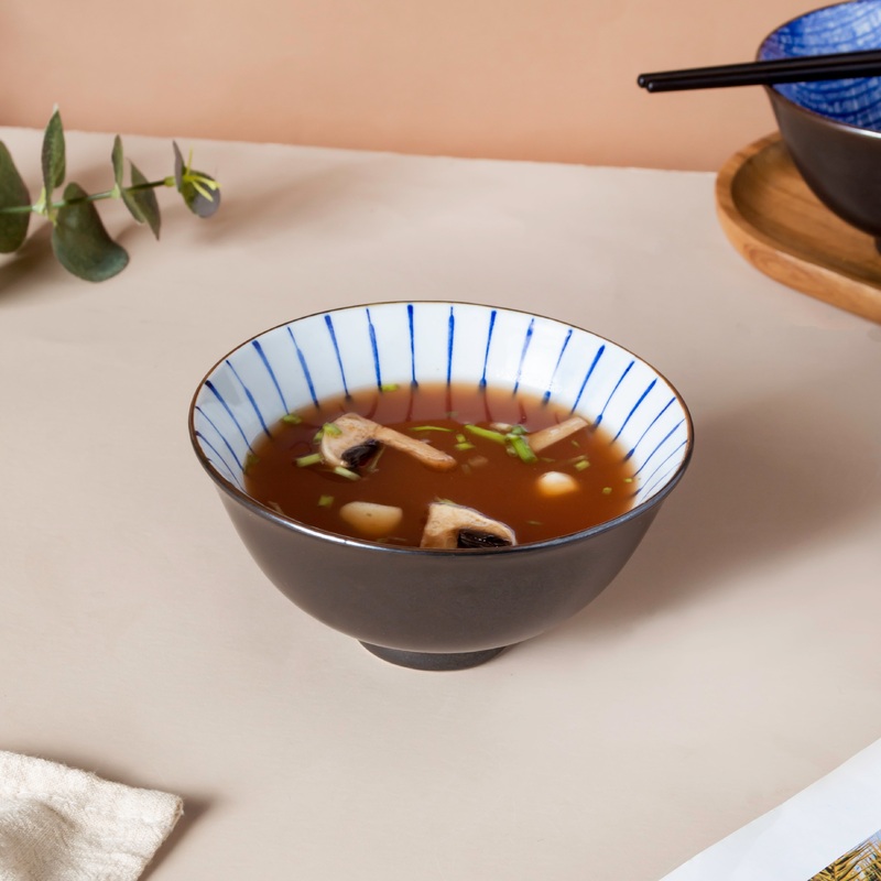 Caspian Cobalt Blue White Soup Bowl 200ml