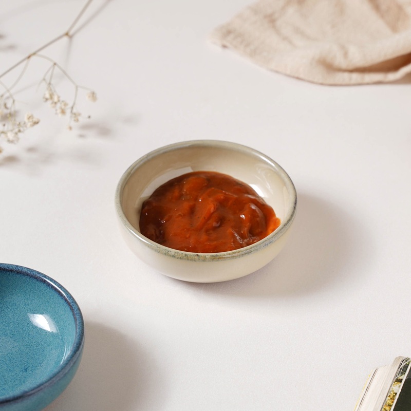 Glazed Ceramic Beige Dip Bowl 50 ml