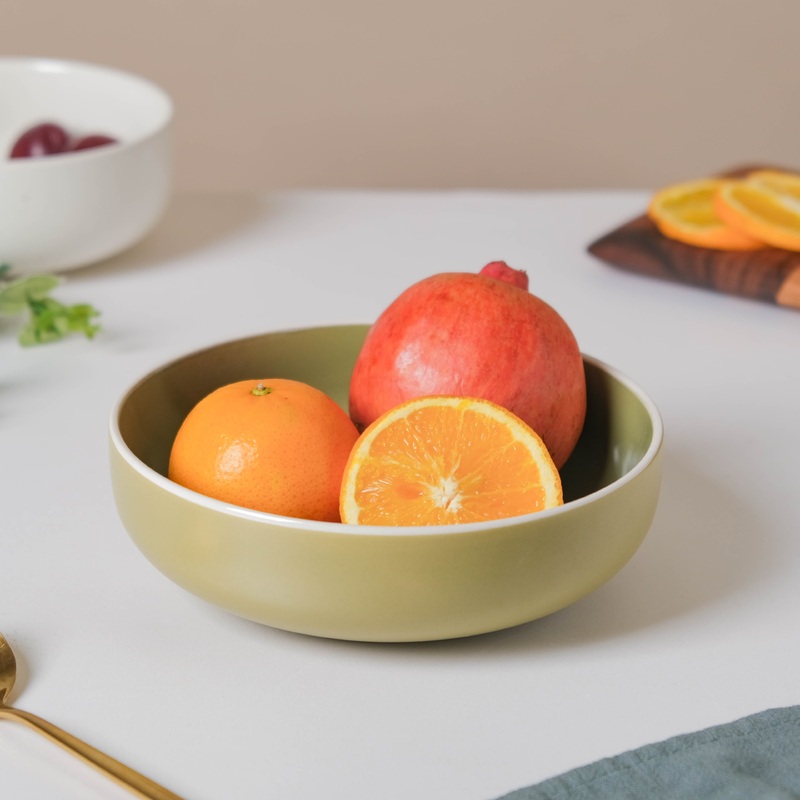 Jaen Olive Green Snack Bowl 7 Inch