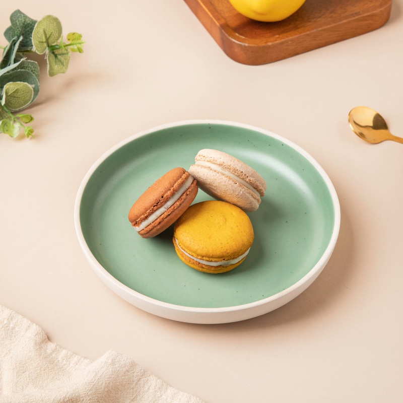 Muted Green Snack Plate 6.5 Inch