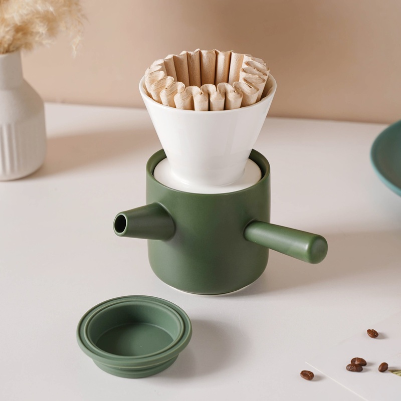 Pour Over Coffee Pot Set Green 400 ml