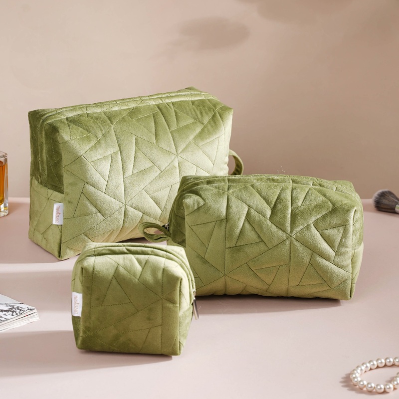 Sage Green Cosmetic Bag Set Of 3