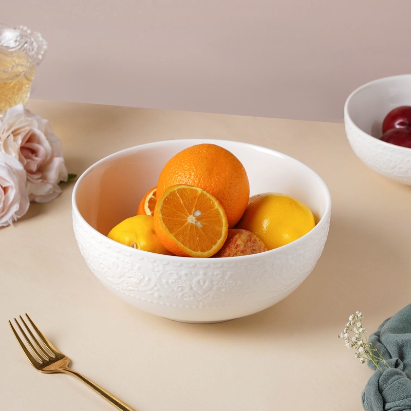 Serena Pearly White Serving Bowl 8 Inch 1500 ml
