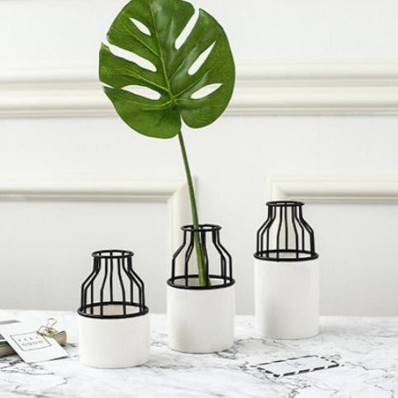 White Black Vase