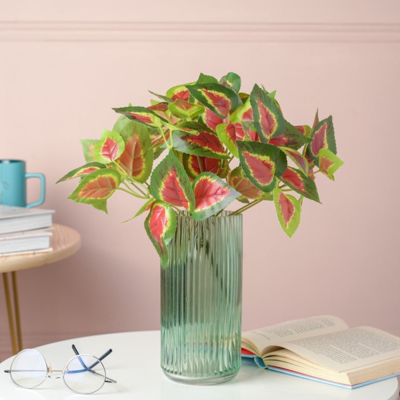 Artificial Decorative Coleus Leaves Set of 2