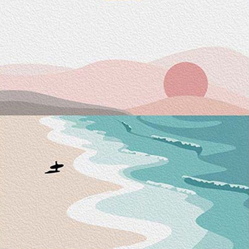 Beach Sunset DIY Paint By Numbers Kit