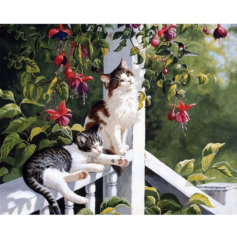 Cozy Cats DIY Paint By Numbers Kit
