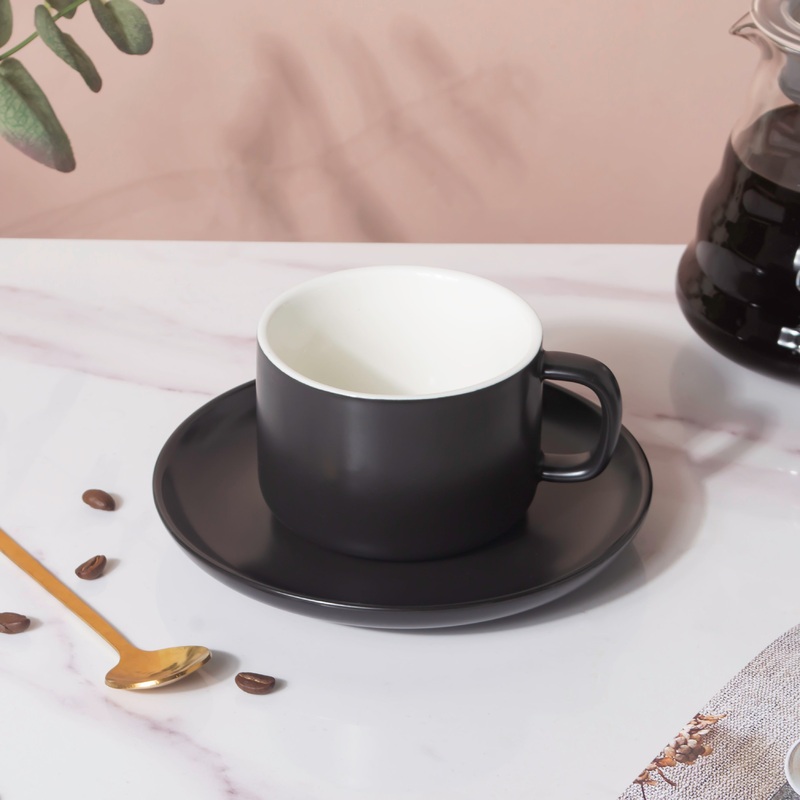 Raven Black Teacup And Saucer