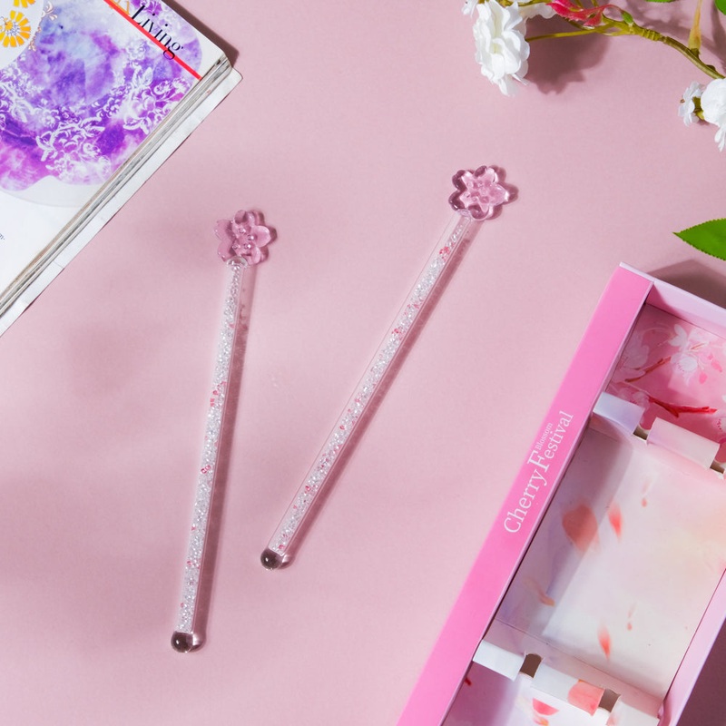 Sakura Glass Stirrer Set Of Two 7 Inch