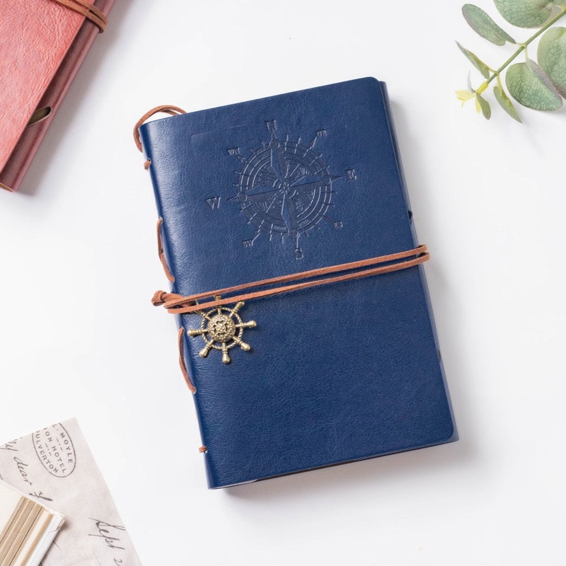 Seafarer Leather Journal With Anchor Tassel Blue 75 Pages