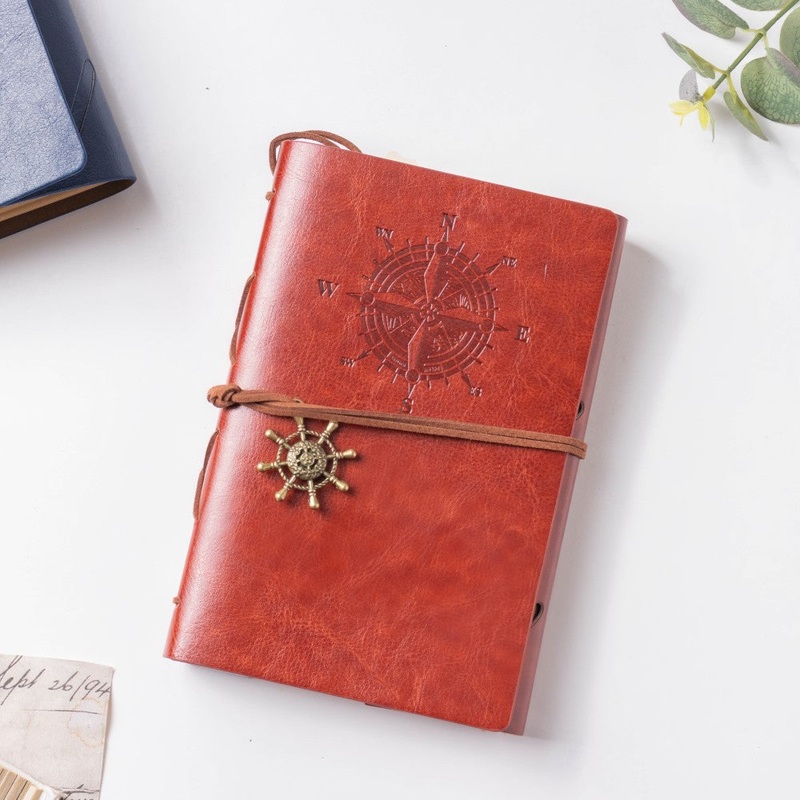 Seafarer Leather Journal With Anchor Tassel Brown 75 Pages