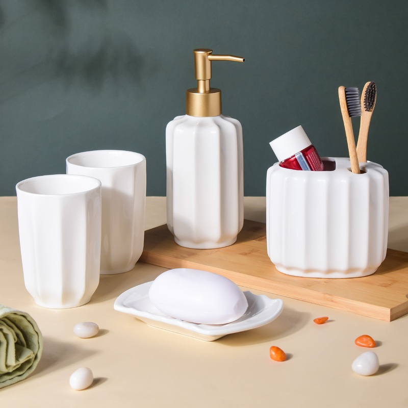 Seasalt White Bathroom Essentials Set Of 5