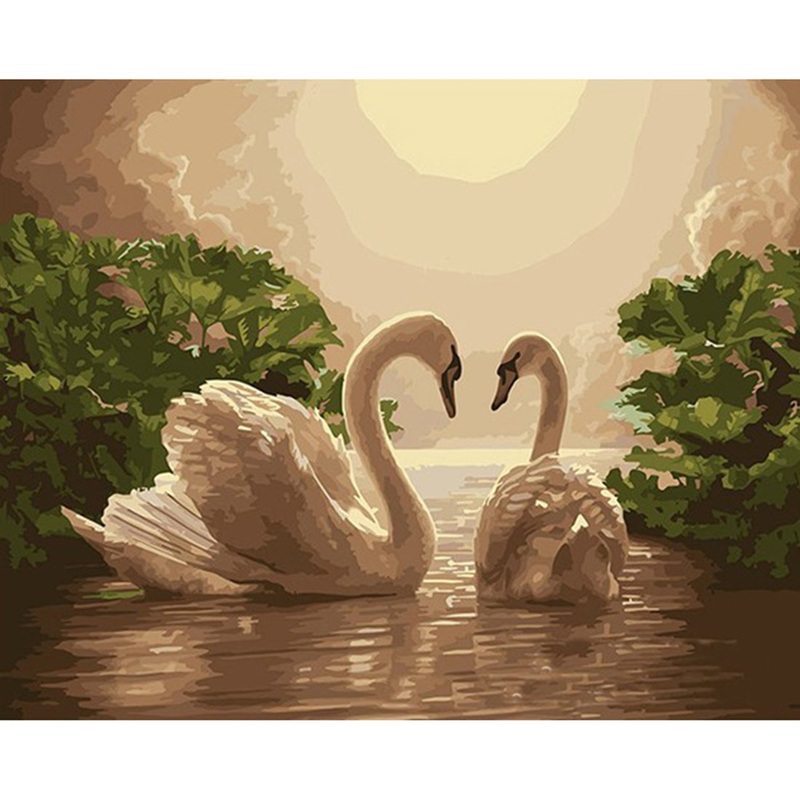 Swan DIY Paint By Numbers Kit