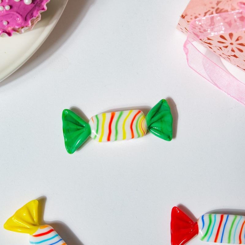 Sweet Pea Green Candy Glass Decor