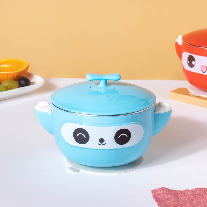 Tellytubby Stay Warm Steel Bowl With Suction Base Blue 300 ml