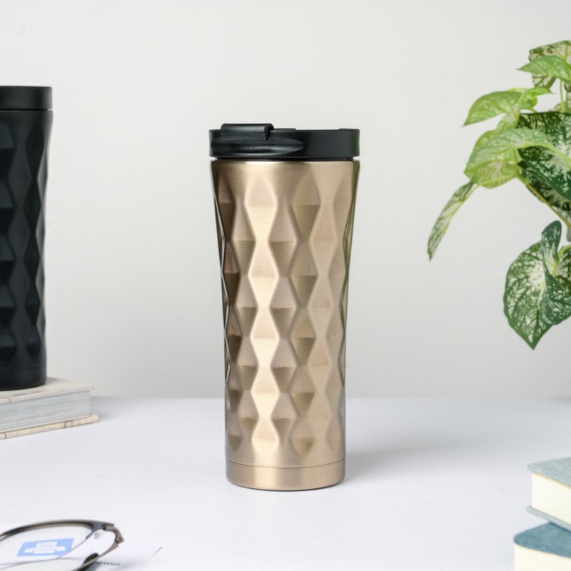 Double Walled Travel Tumbler Gold 500ml
