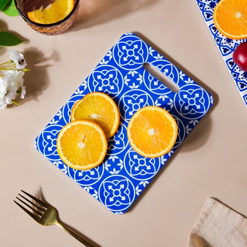 Moroccan Art Rectangle Trivet Blue 7 Inch