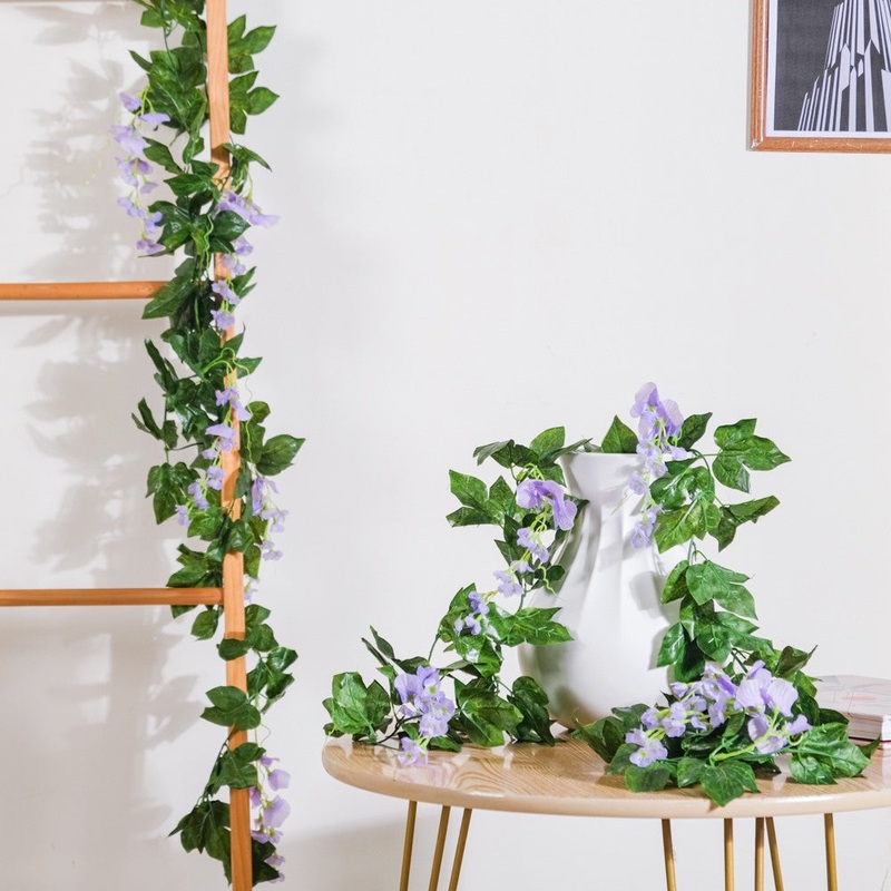 Party Decor Floral Vine Set of 2 Purple