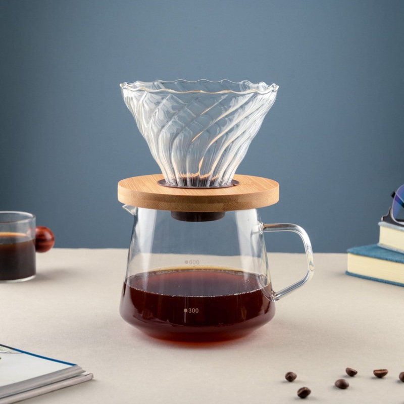 Self Brew V60 Glass Drip Coffee Maker with Pot 700ml