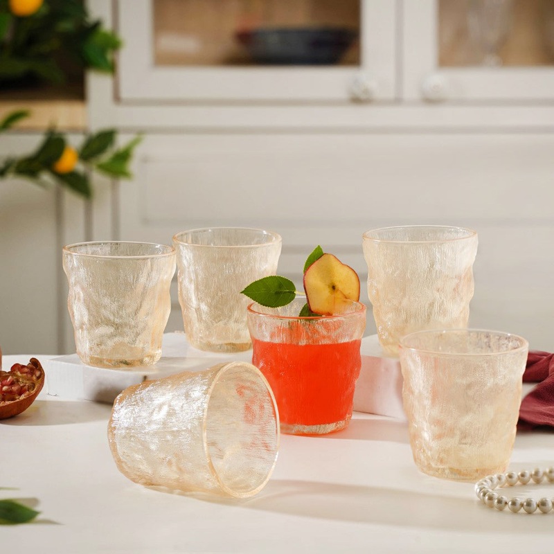Short Amber Glacier Glass Set Of 6 250 ml