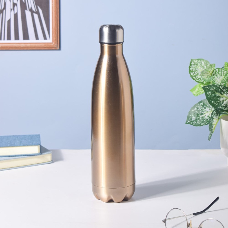 Stainless Steel Water Bottle Gold 750ml