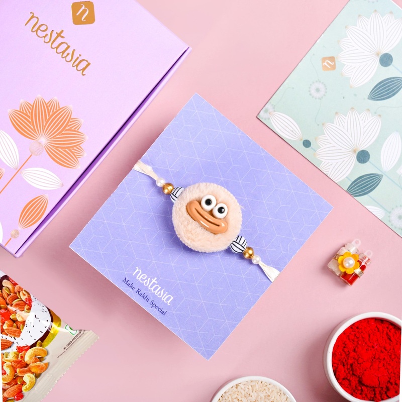Fluffy Cartoon Rakhi Gift Set