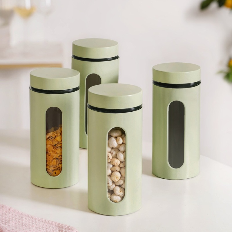 Winnie Pantry Jars With Viewing Window Set Of 4 1500ml