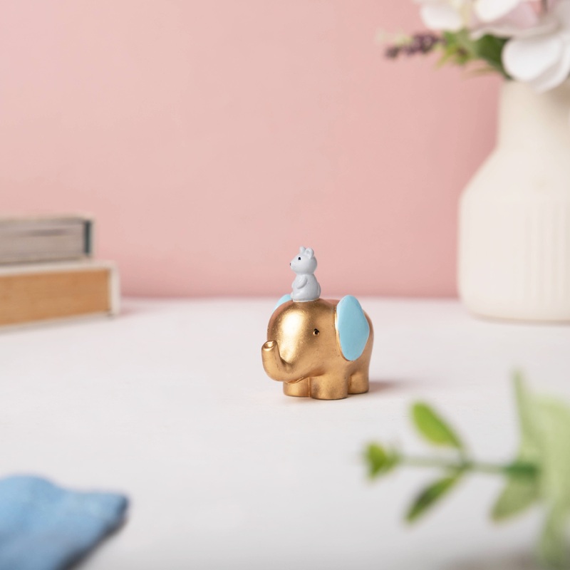 Blue Ear Elephant Decor