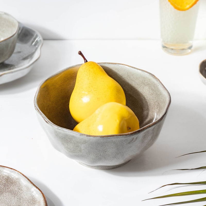 Eclectic Stoneware Serving Bowl Grey 800 ml