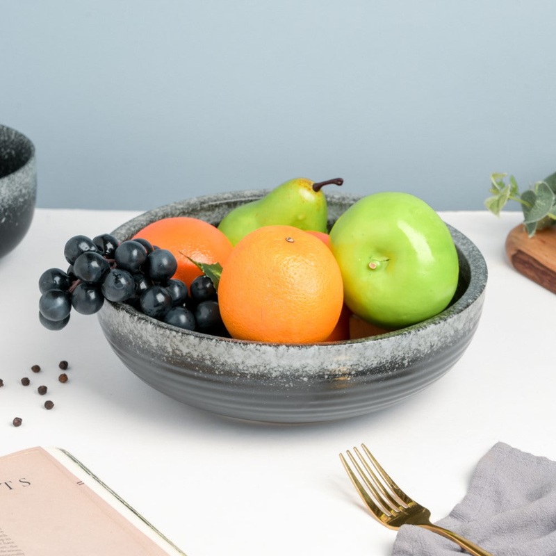 Galaxy Stone Pottery Serving Bowl 9 Inch 1700 ml