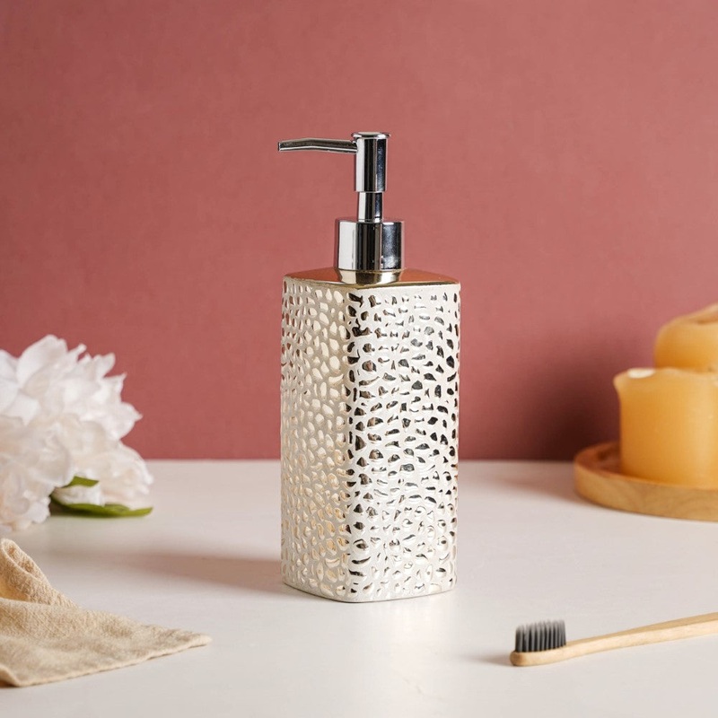 Glittery Gold Ceramic Luxe Soap Dispenser 500 ml