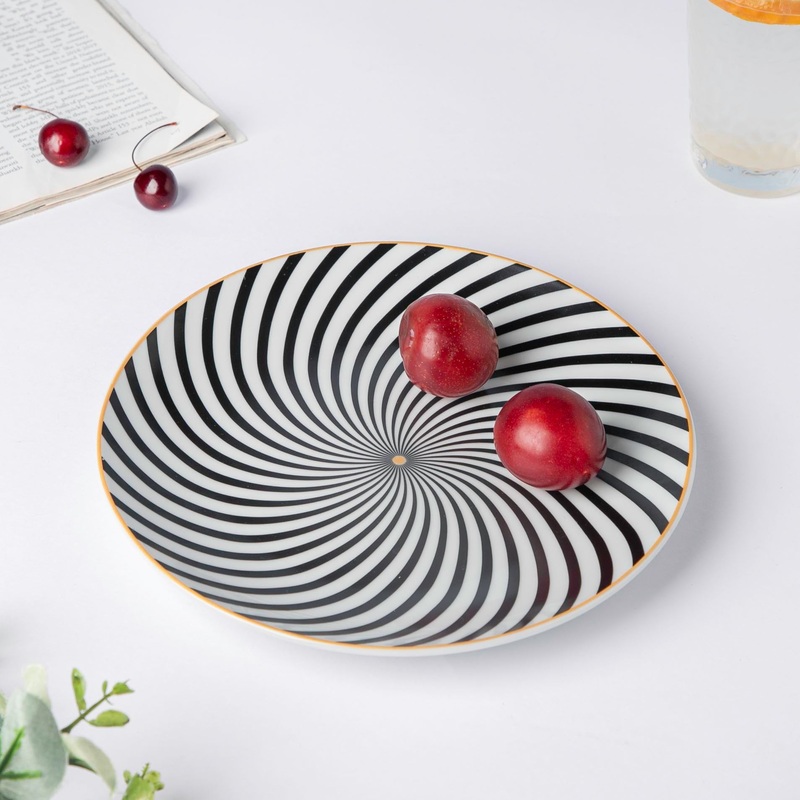 La Mode Spiral Snack Plate 8 Inch