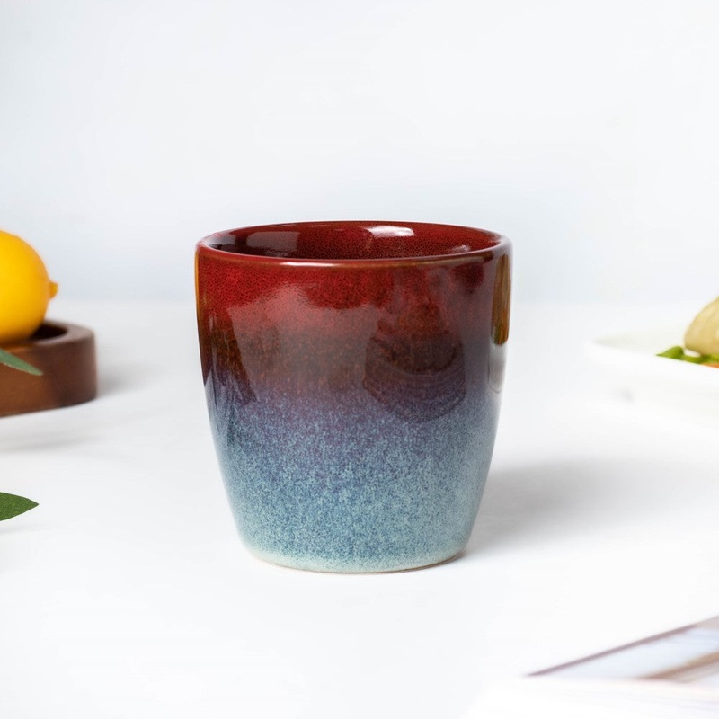 Ombre Mini Ceramic Cup Red And Blue 120 ml