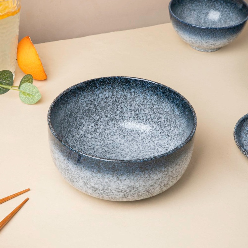 Pebble Glazed Curry Bowl Blue Grey 500 ml