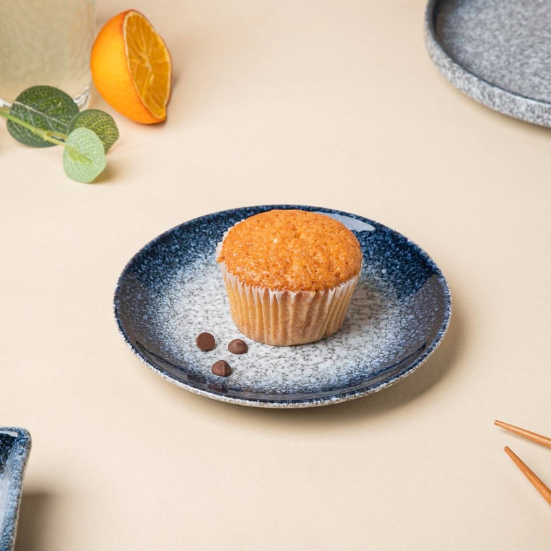Pebble Glazed Small Plate Blue Grey 6 Inch