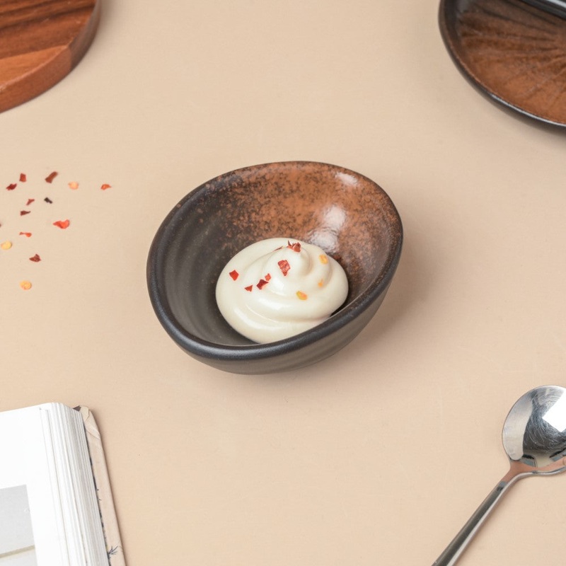 Savanna Stoneware Dip Bowl Earthy Brown 50ml
