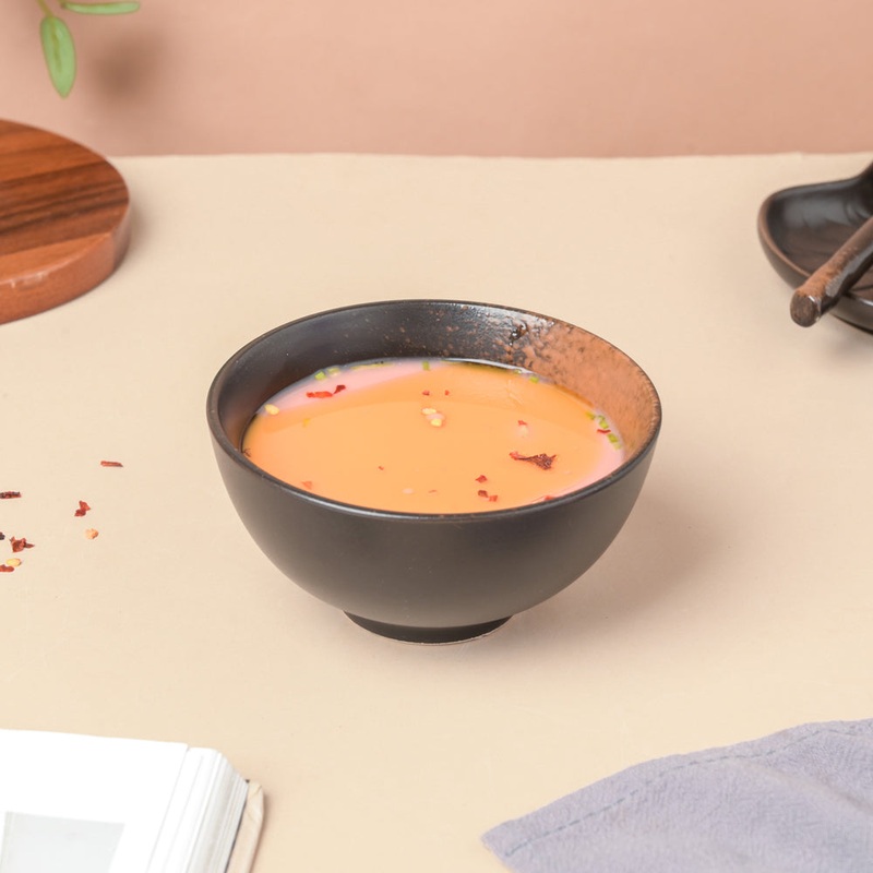Savanna Stoneware Snack Bowl Black Brown 200ml