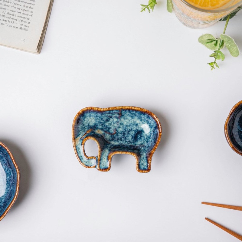 Studio Pottery Elephant Sapphire Dip Bowl 30 ml
