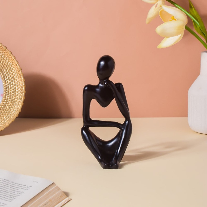 Black Sitting Showpiece Thinking