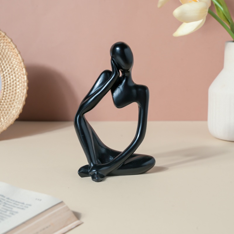 Black Sitting Showpiece Thoughtful