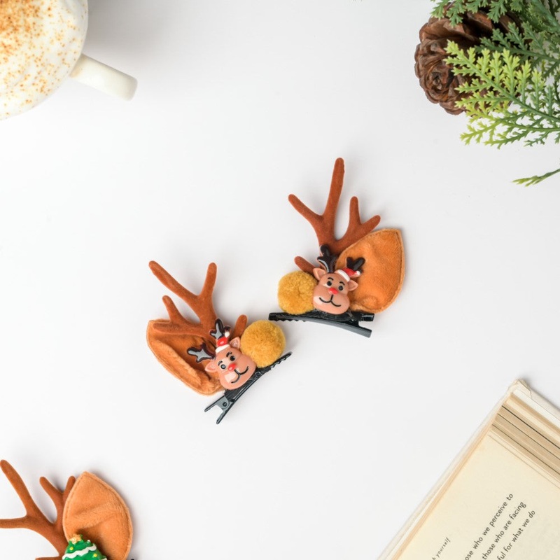Christmas Reindeer Hairclip Set of 2